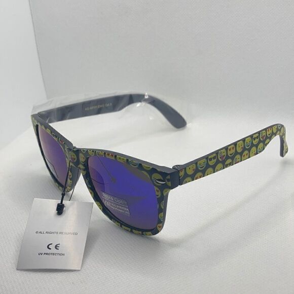 Retro Kids Emoji Mirrored Sunglasses - Picture 1 of 4